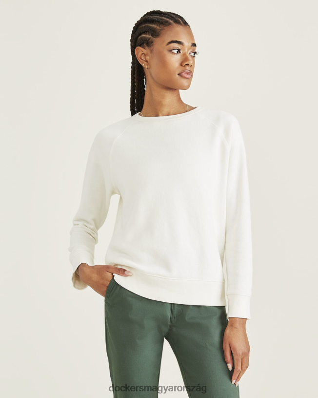 Dockers nők crewneck pulóver, klasszikus szabású P840P1262 ruházat kócsag - fehér