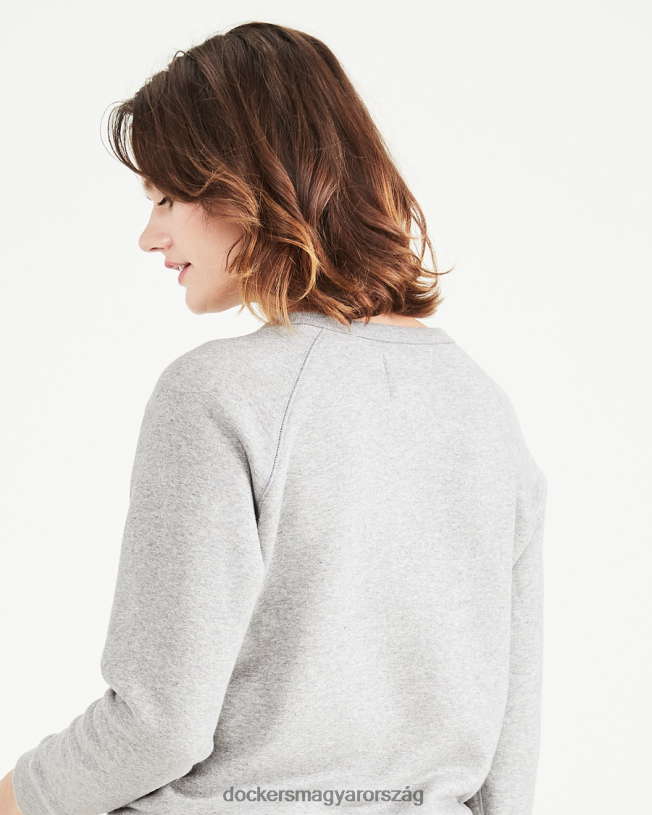 Dockers nők crewneck pulóver, klasszikus szabású P840P1263 ruházat hanga szürke