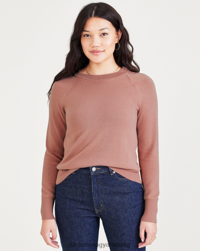 Dockers nők nyakú, klasszikus szabású pulóver P840P1231 ruházat régi rózsa - rózsaszín