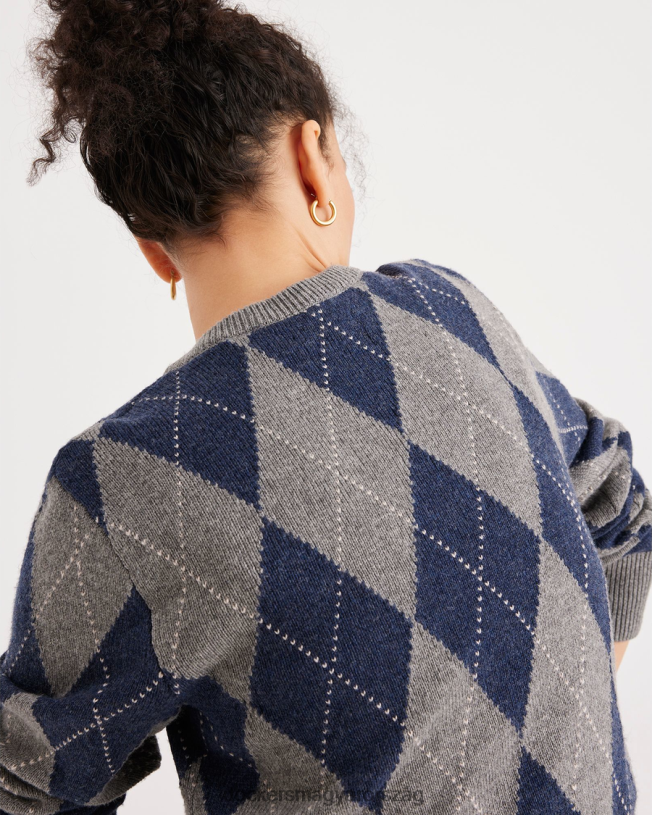 Dockers nők pulóver, normál szabású P840P1171 ruházat argyle dekadens csokoládé - ​​barna