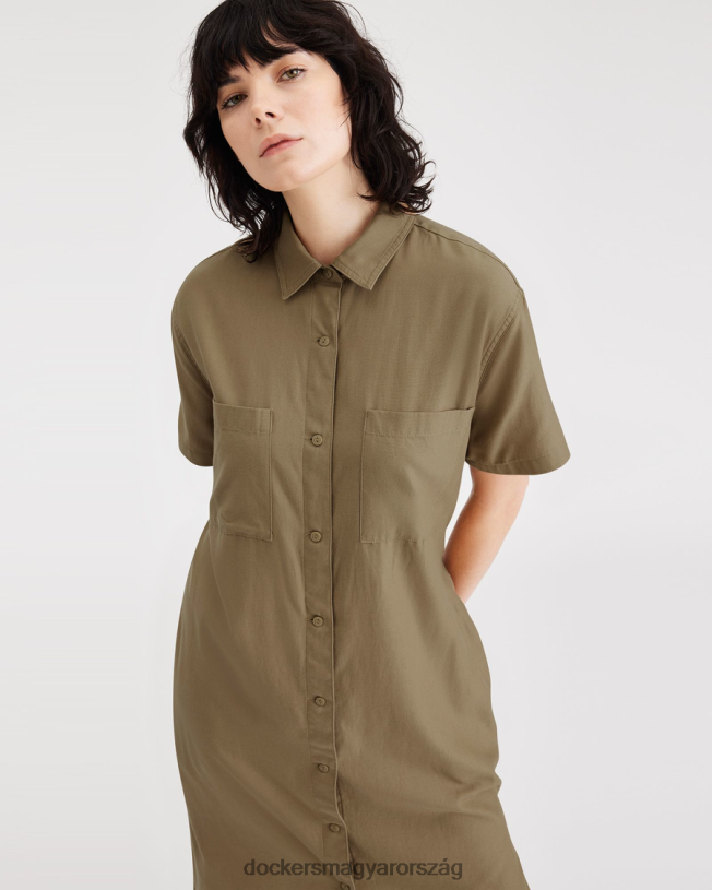 Dockers nők gombos midi ruha P840P1131 ruházat betakarítás arany - cser