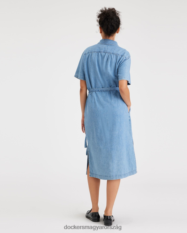 Dockers nők gombos midi ruha P840P1132 ruházat petra - kék