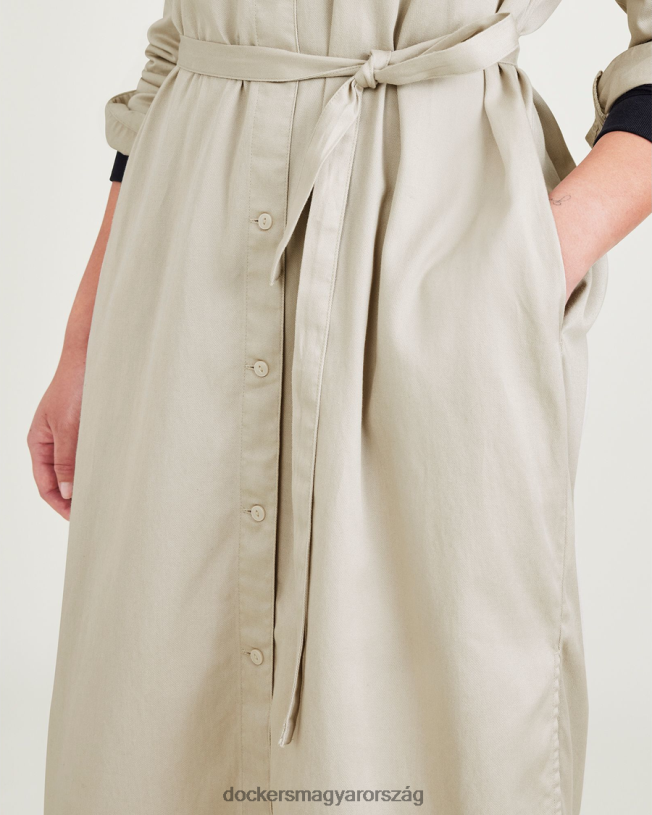Dockers nők midi ruha, laza fazon P840P1336 ruházat szaharai khaki