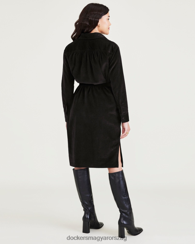 Dockers nők midi ruha, laza fazon P840P1338 ruházat fekete