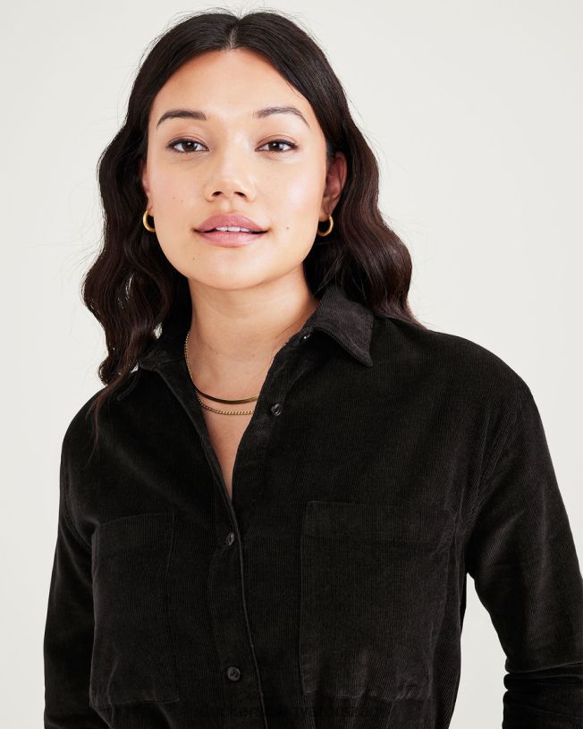 Dockers nők midi ruha, laza fazon P840P1338 ruházat fekete