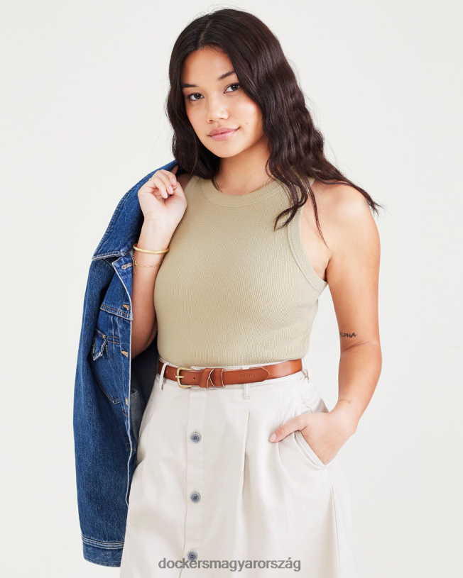 Dockers nők kötött tank, vékony szabású P840P1314 ruházat szaharai khaki