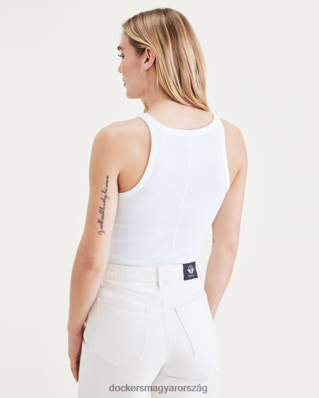 Dockers nők kedvenc tank, vékony szabású P840P1184 ruházat fényes fehér
